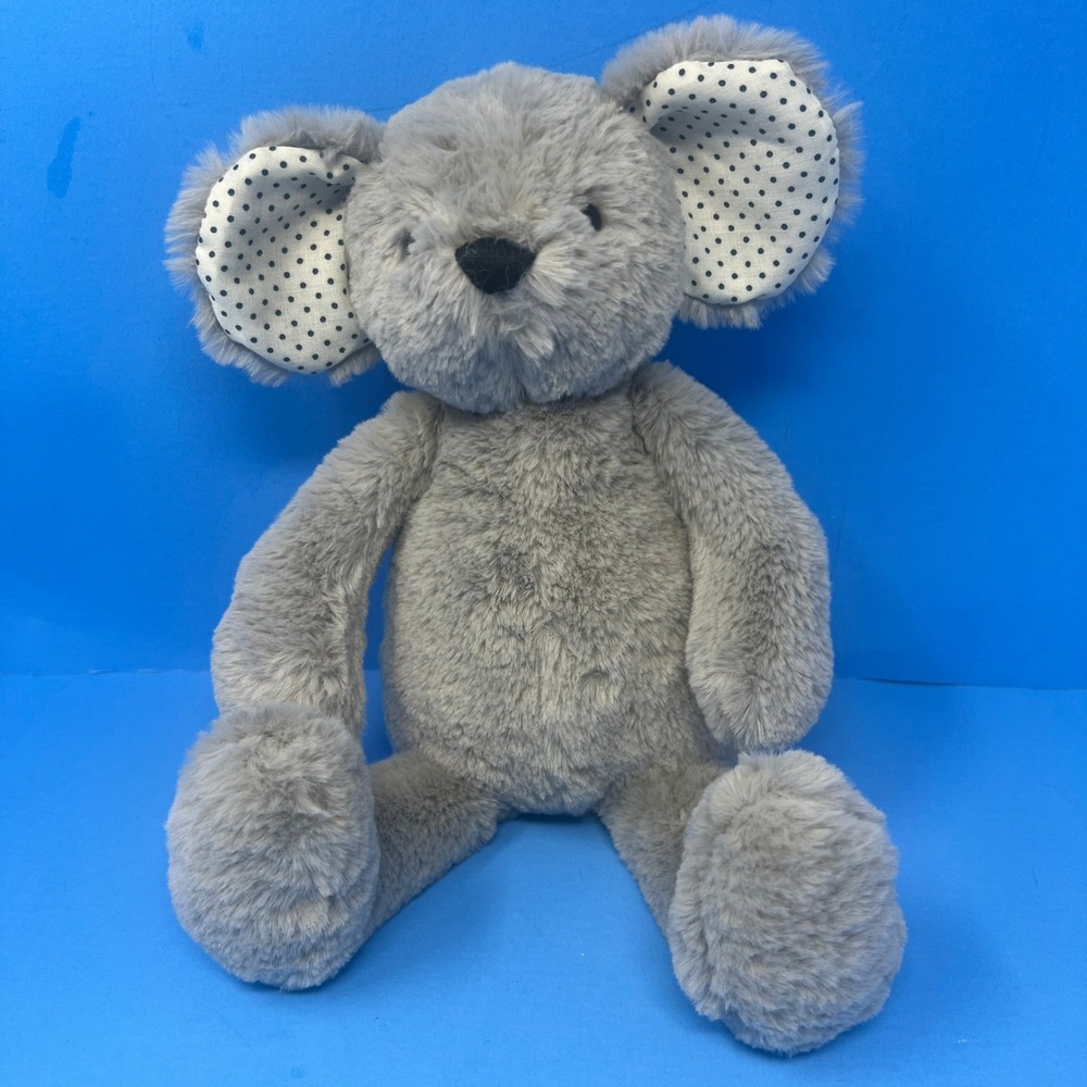Manhattan Koala Bear Plush Gray Polka Dot Ears Soft Stuffed Animal Nursery Toy - Picture 6 of 16